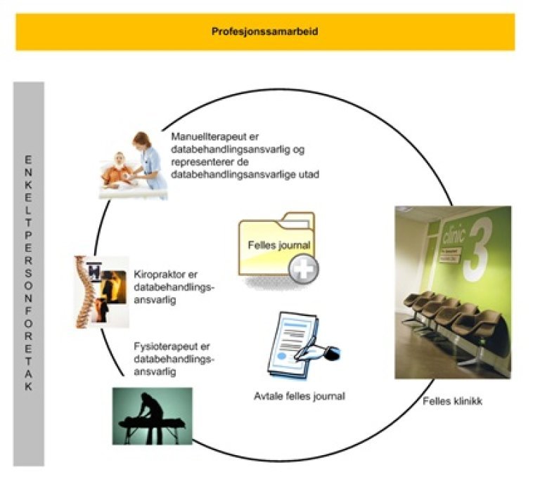 Modell sirkel ulike profesjoner innen helse